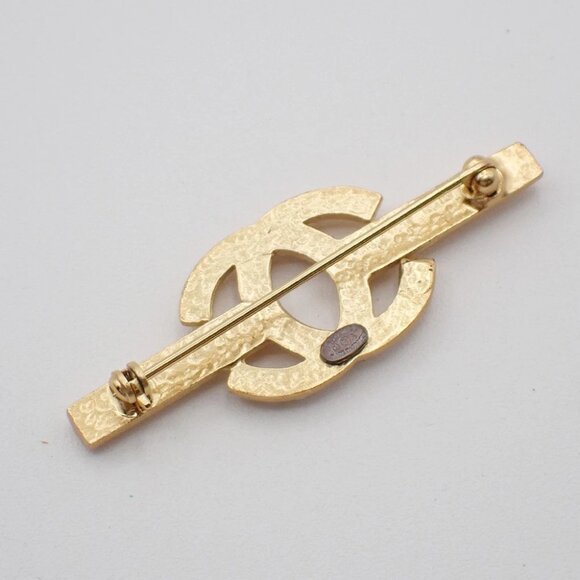 CHANEL CC Logo Imitation Pearl Pin Brooch 01A GHW France Accessory 60KP059 - Picture 11 of 11